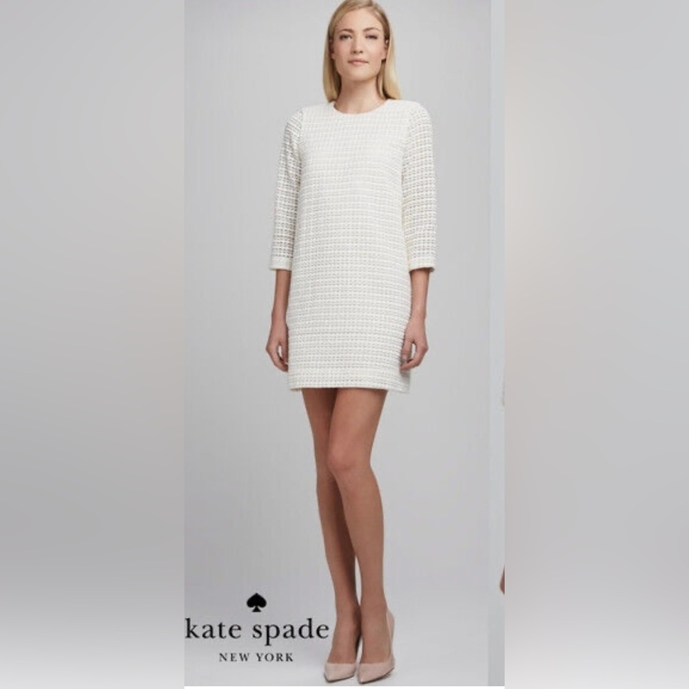 Kate Spade New York Ashby Dress Winter Seaside Cream Women's Size 8